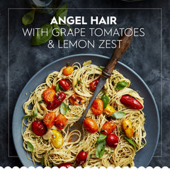 Barilla Angel Hair Pasta on shelf, a versatile base for sauces.