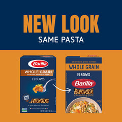 Barilla durum-wheat elbows dry pasta ready to cook al dente.