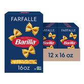 Barilla farfalle pasta box 16 oz ready for quick weeknight meals.
