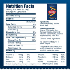 Barilla Penne 12-box pack ideal for bulk meals and pantry prepping.