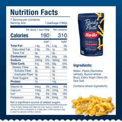 Barilla Ready Pasta Gemelli plated with sauce offers fast, comforting lunch or dinner.