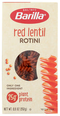 Barilla Red Lentil Rotini pasta in package, ready for a protein-rich meal