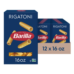 Barilla Rigatoni 16 oz box for pantry staples and weeknight dinners