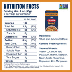 Barilla Whole Grain Penne uncooked bulk pack ready for meal prep