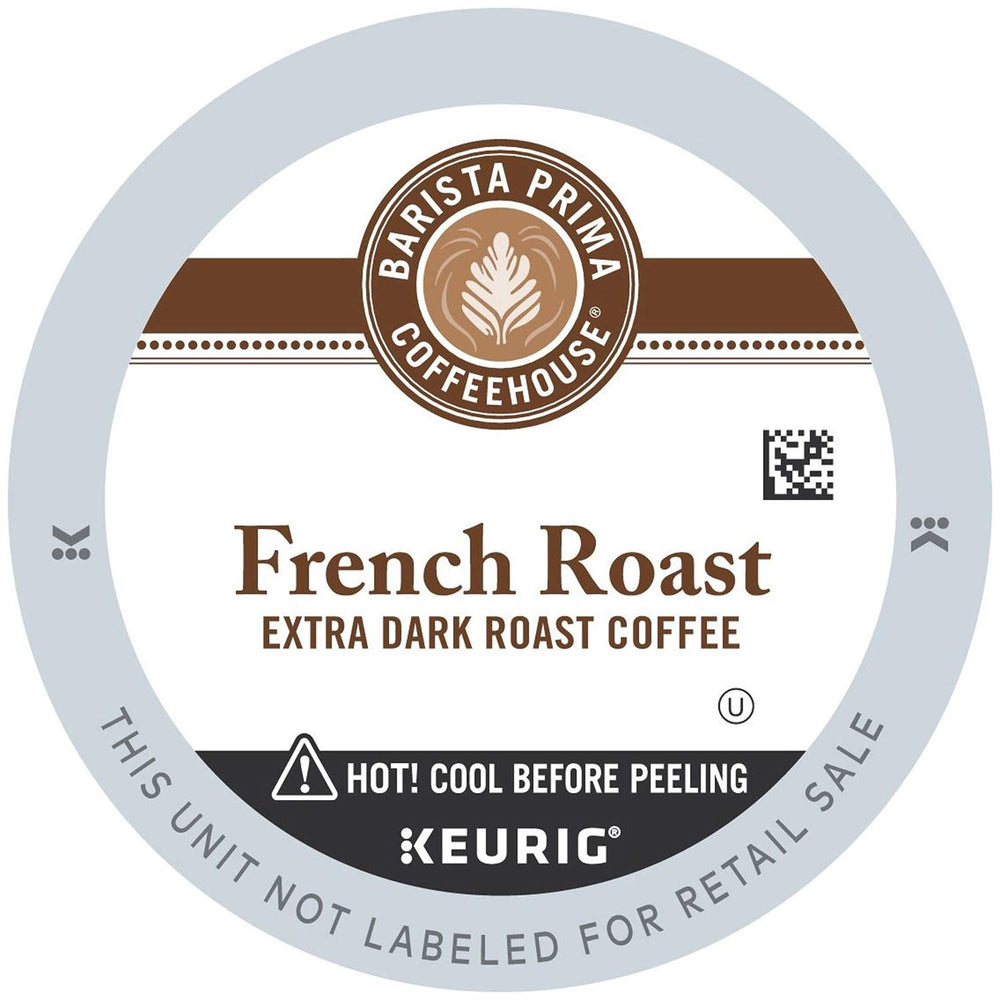 Barista Prima Coffeehouse French Roast K-Cup, rich grounds for a bold, satisfying brew