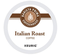 Barista Prima Italian Roast K-Cup coffee in a bold, convenient single-serve format for Keurig brewers