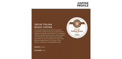 Steaming cup of Barista Prima Decaf Italian Roast