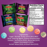 Barnetts Mega Sour Apple 4-pack packaging highlights bold flavor for celebrations.