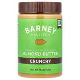 Barney Butter Crunchy Almond Butter jar shows visible almond crunch for spreads and snacks.