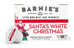 Barnie's Santa's White Christmas packaging highlighting single-serve convenience