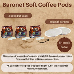 Baronet Coffee 8 g pods delivering consistent strength per cup.