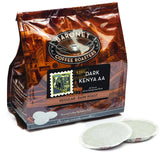 Baronet Coffee Dark Kenya AA-54 pods ready for Senseo, delivering aromatic, convenient home coffee