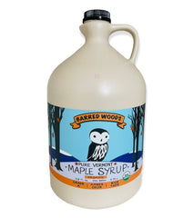 BARRED WOODS Organic Vermont maple syrup in a 1 gallon bottle for everyday use
