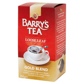 Barry's Gold Blend loose leaf tea in a cup with a bright golden infusion and refreshing aroma.