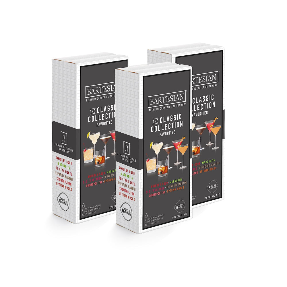 Bartesian Classic Collection capsule set for quick, bar-quality cocktails at home