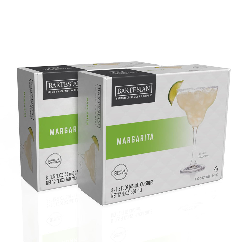 Bartesian margarita capsules mocktail-ready for fast, fresh cocktails at home.