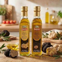 BASSO 1904 Italian EVOO infused with real black winter truffle.