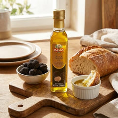 BASSO 1904 finishing drizzle on pizza for savory depth