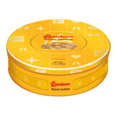 Bauducco assorted butter cookies tin cover, ideal festive gift packaging.