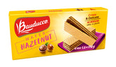 Bauducco hazelnut wafers pack shot ready to enjoy