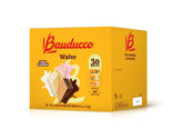 Bauducco wafer single-serve box in chocolate flavor, ideal for quick snacks and lunch boxes.