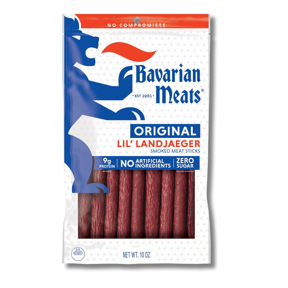 Bavarian Meats Lil' Landjaeger sticks, hardwood smoked, ideal for on-the-go protein