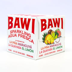 Bawi Sparkling Agua Fresca can front with bold flavor for a refreshing break