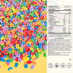 Bayep alphabet sprinkles on cookies and cupcakes