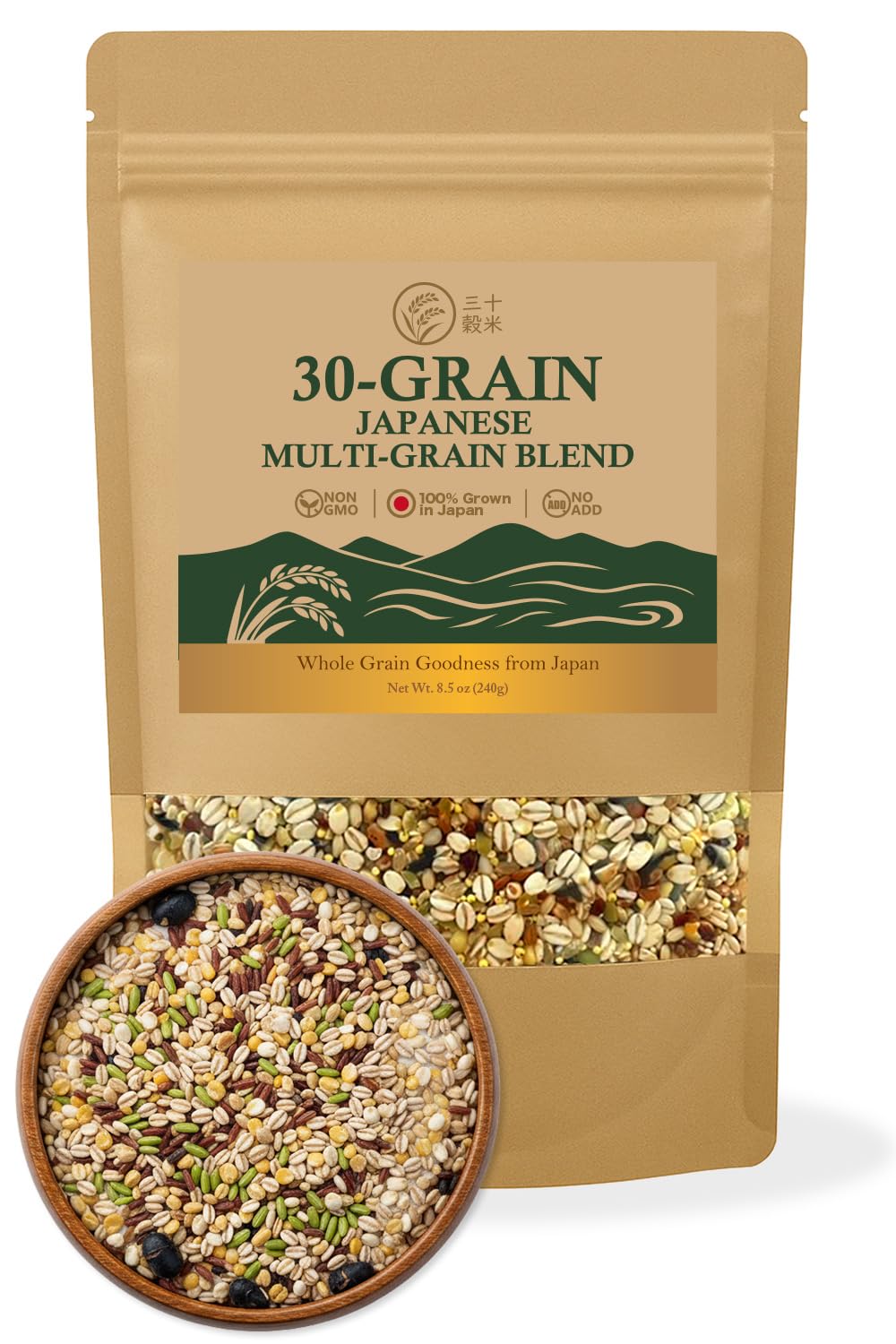 Bayu Store 30-grain multigrain mix packaging shows premium Japan-made quality.