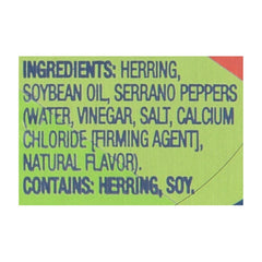 Beach Cliff fish steaks in soybean oil with chilies, pantry-ready protein