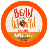 Bean Around The World maple-syrup-coffee-pod for rich, buttery flavor.