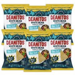 Beanitos restaurant-style sea salt chips in a bag, perfect for sharing and dipping