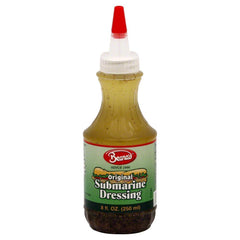 Beanos Dressing Submarine bottle enhances subs with bold, all-natural flavor.