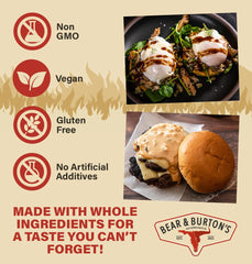 Bear and Burtons W Sauce Fireshire steak glaze on grill-ready meat