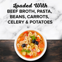 Bear Creek Minestrone outer packaging on kitchen counter for pantry-friendly prep