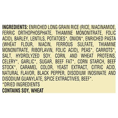 Bear Creek Vegetable Beef Soup Mix ingredients with carrots, lentils, barley for texture