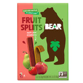 Bear Fruit Splits Apple Strawberry front view—premium snack in a portable pouch for on-the-go