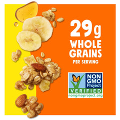 Bear Naked Banana Nut Granola resealable pouch demonstrates portability for on the go snacking.