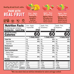 BEAR Real Fruit Snack Rolls strawberry pack for on-the-go snacking, real fruit flavor.