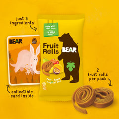 BEAR Real Fruit Snack Rolls tropical ingredients, simple list for clean eating