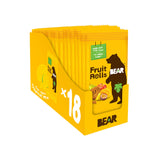BEAR Real Fruit Snack Rolls tropical pack display, kid-friendly on-the-go snack
