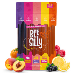 Bee Silly Lemon packaging, ready for lunchboxes and travel snacking.