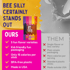 Bee Silly Peach stick adds natural sweetness to yogurt or oats.