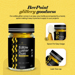 BeePoint Gold edible luster dust dusting cocktail adds tasteless sparkle