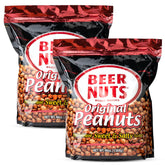 BEER NUTS Original Peanuts in a resealable bag for freshness on the go.