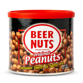 BEER NUTS Original Peanuts travel-size can for on-the-go snacking.