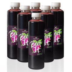 BEET IT Organic Beet Juice bottle ready for morning consumption