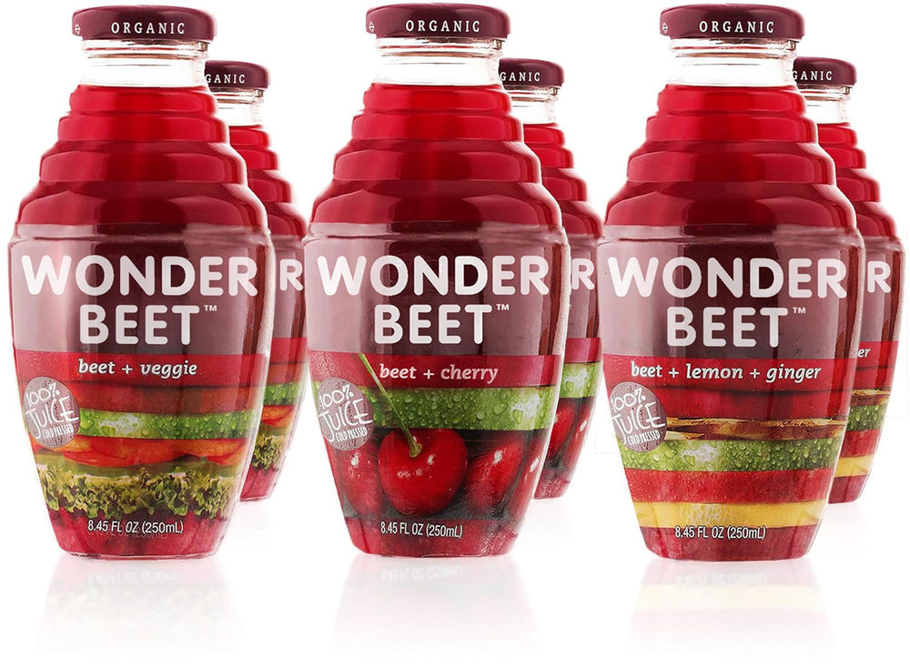 Beetology Beet Veggie bottle front shows organic cold-pressed vigor for everyday wellness.