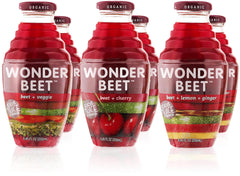 Beetology Beet Veggie bottle front shows organic cold-pressed vigor for everyday wellness.