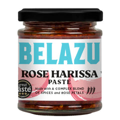 Belazu Rose Harissa 170g jar adds smoky depth to grilled dishes